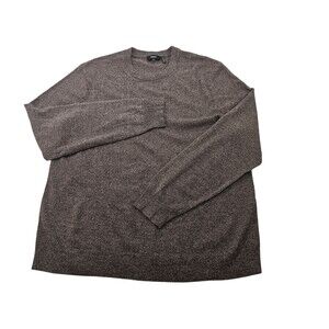 GC Men's XL Theory Hilles Crewneck Sweater in Cashmere Brown Melange Pullover